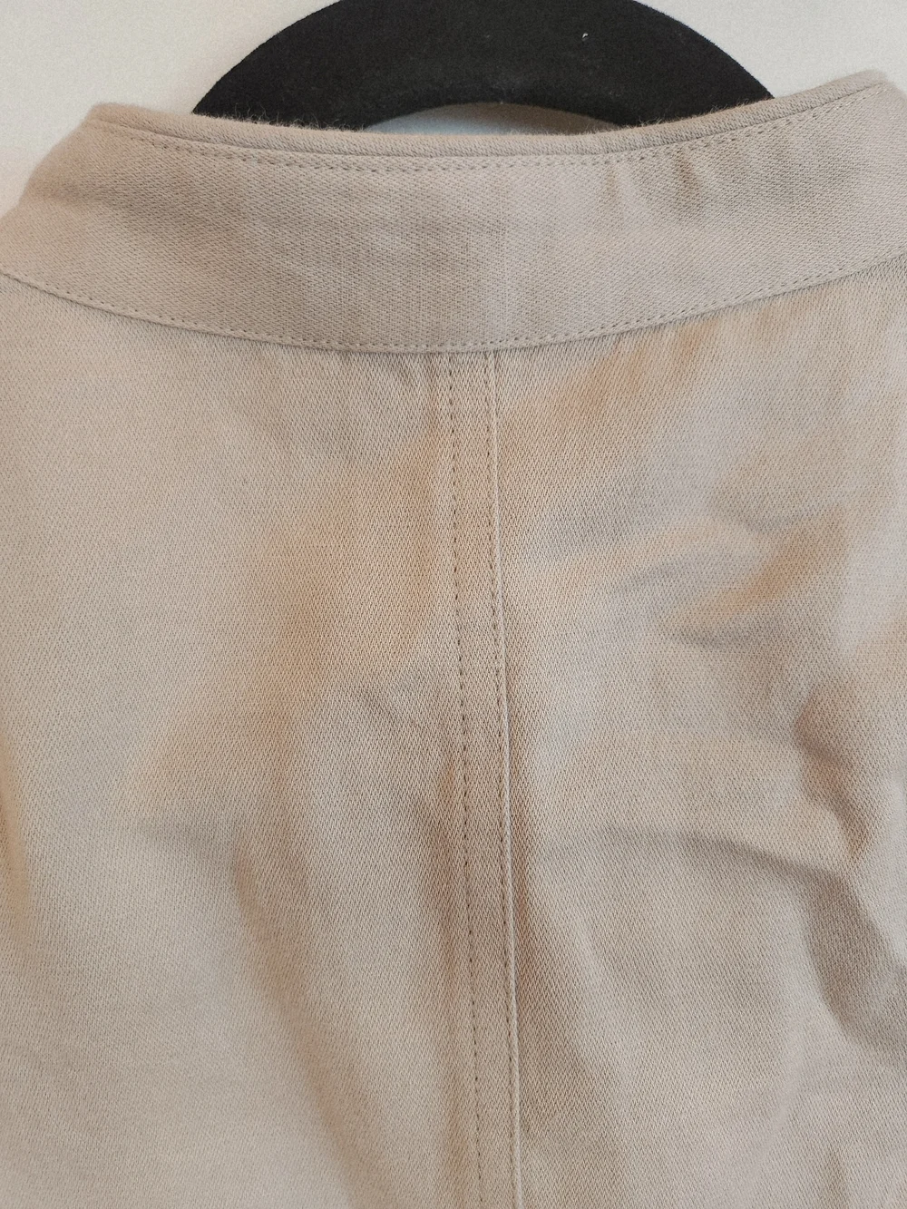 Chico's Tan Linen Blend Lace Accent Utility Jacket Size M (1) Mandarin Collar